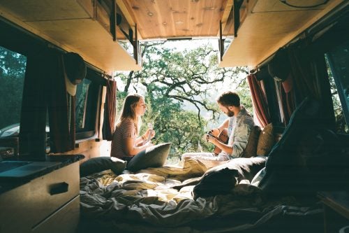 Pete and Taylor’s van build took five months to complete, and throughout the process they documented each step in detail. They offer a van conversion ebook through their website (www.alwaystheroad.com) to help others with their van builds.