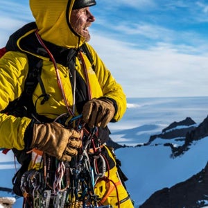 Conrad Anker climbing in Antarctica