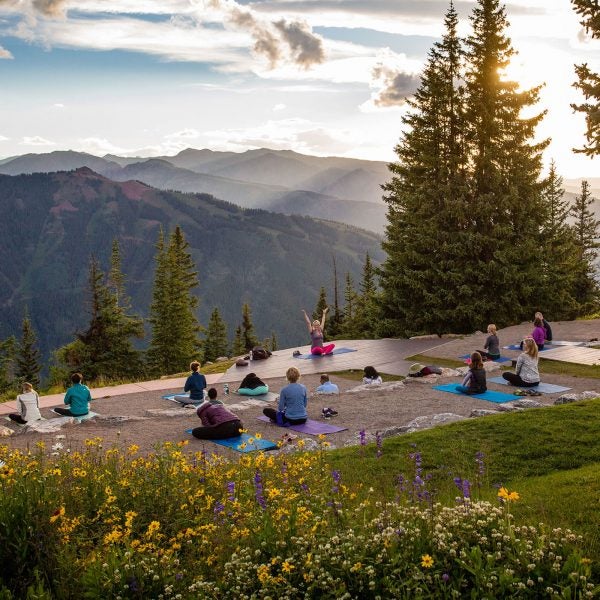 A beautiful outdoor setting can elevate your yoga practice.