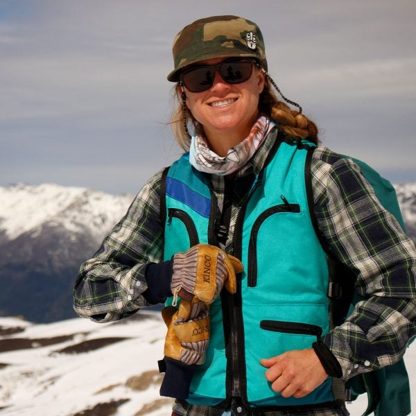 Nadia Burton doning one of her WhatVests.