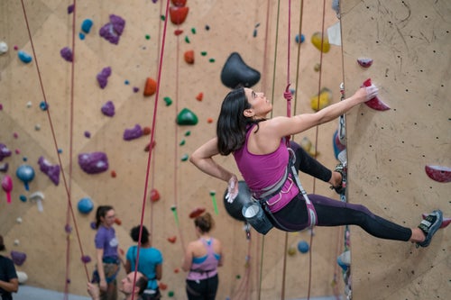 “Trying rocking climbing for the first time is usually an intimidating act for any person, simply based on the perceived danger and strength required. Compound that with an environment of overwhelming whiteness, masculinity, niche culture, and heavy slang, and the climbing gym or crag can be a very exclusionary place. Based on experience, all it takes to ease that intimidation is an invitation to climb with someone who knows how to navigate the space.”