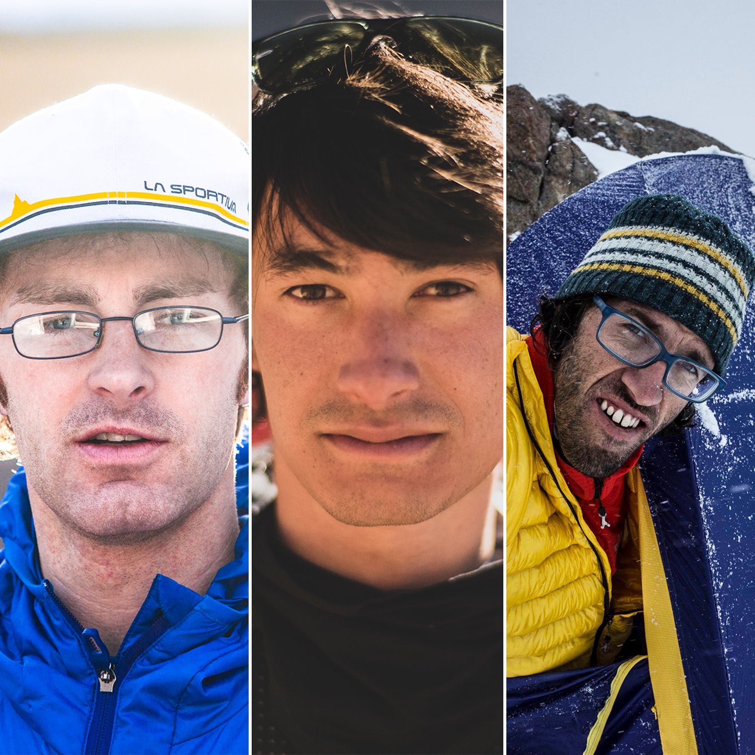 From left: Jess Roskelley, David Lama, and Hansjörg Auer