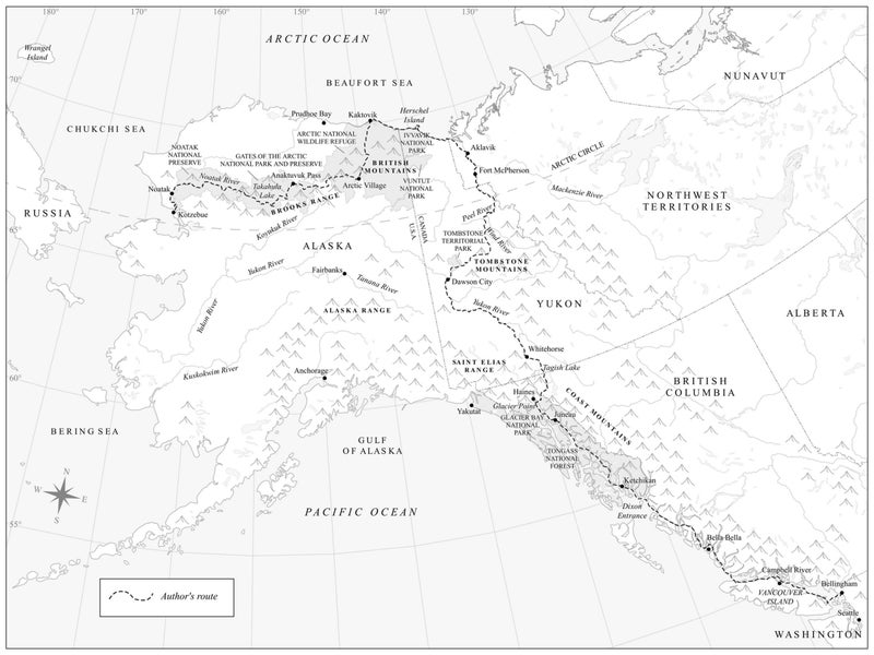 Caroline and husband Pat journeyed 4,000 miles from Bellingham to Kotzebue through some of the wildest terrain in North America.