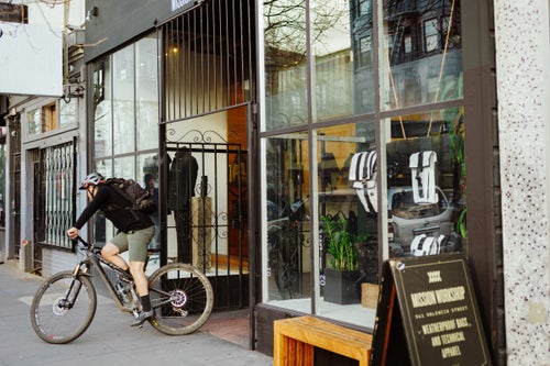 5:01 P.M.
“One of my favorite things is to get suited back up and I just go ripping out of the front door of the office. It’s a really liberating feeling to be on a mountain bike. It's not typical in the city, in this concrete zone.”