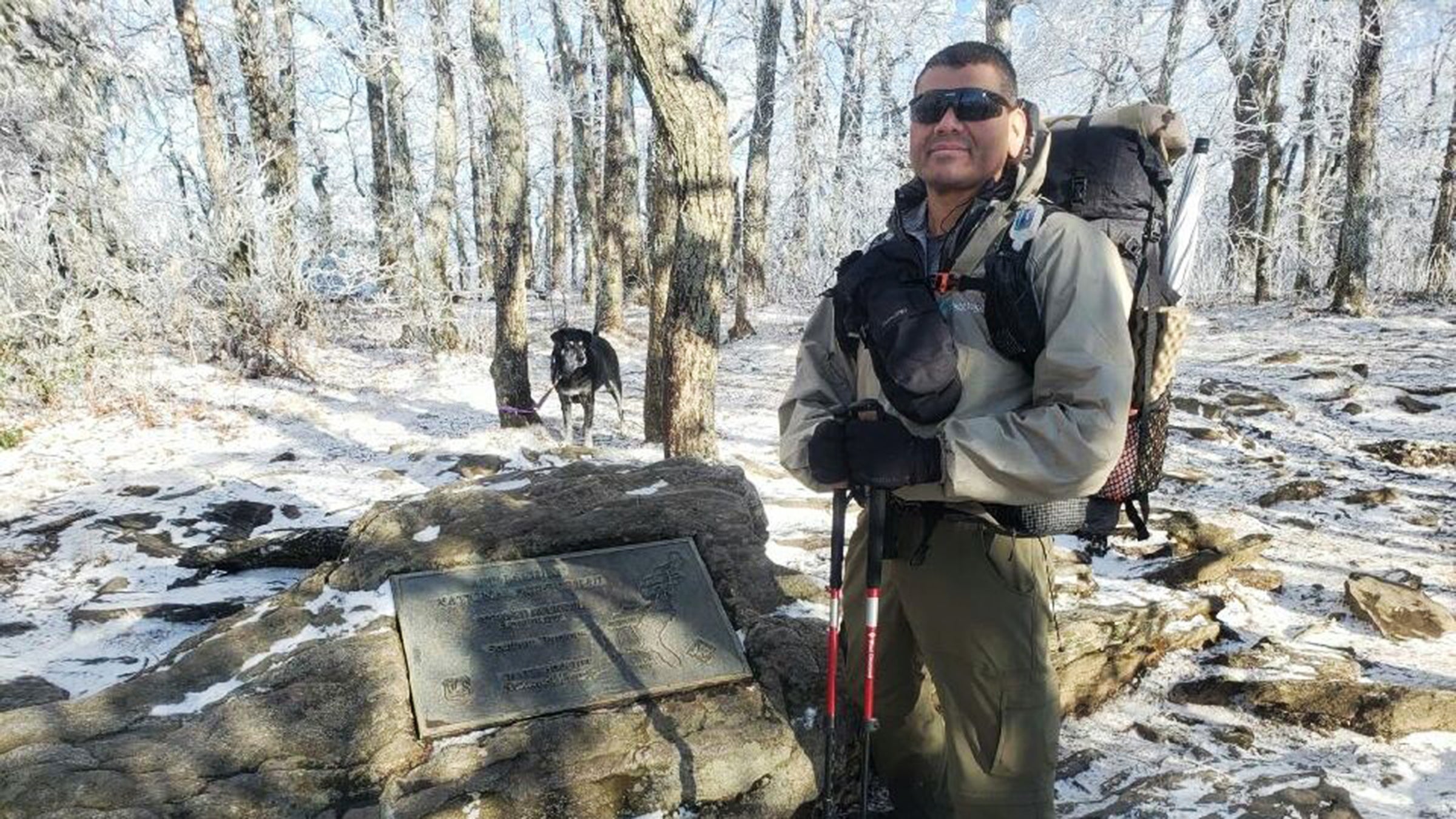 Ron Sanchez starting out on his AT hike this spring