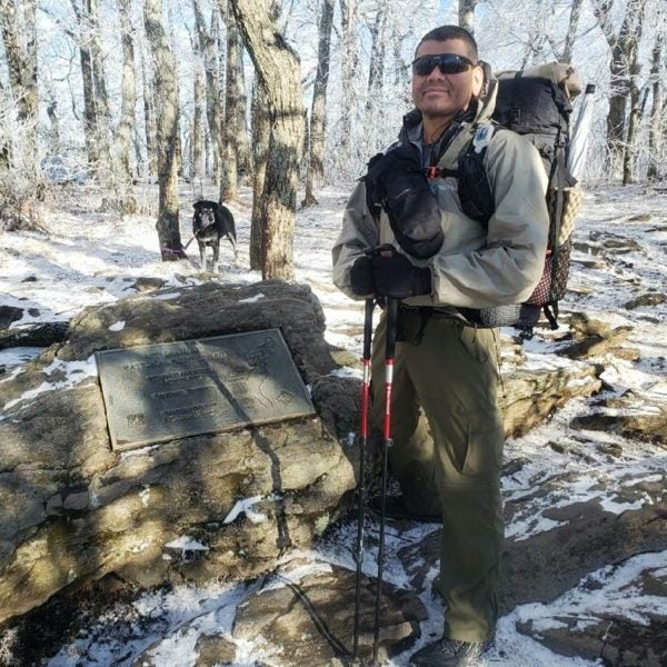 Ron Sanchez starting out on his AT hike this spring