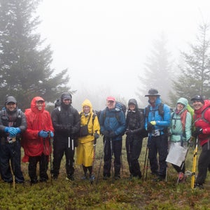 Cold and wet conditions atop Spruce Knob in West Virginia