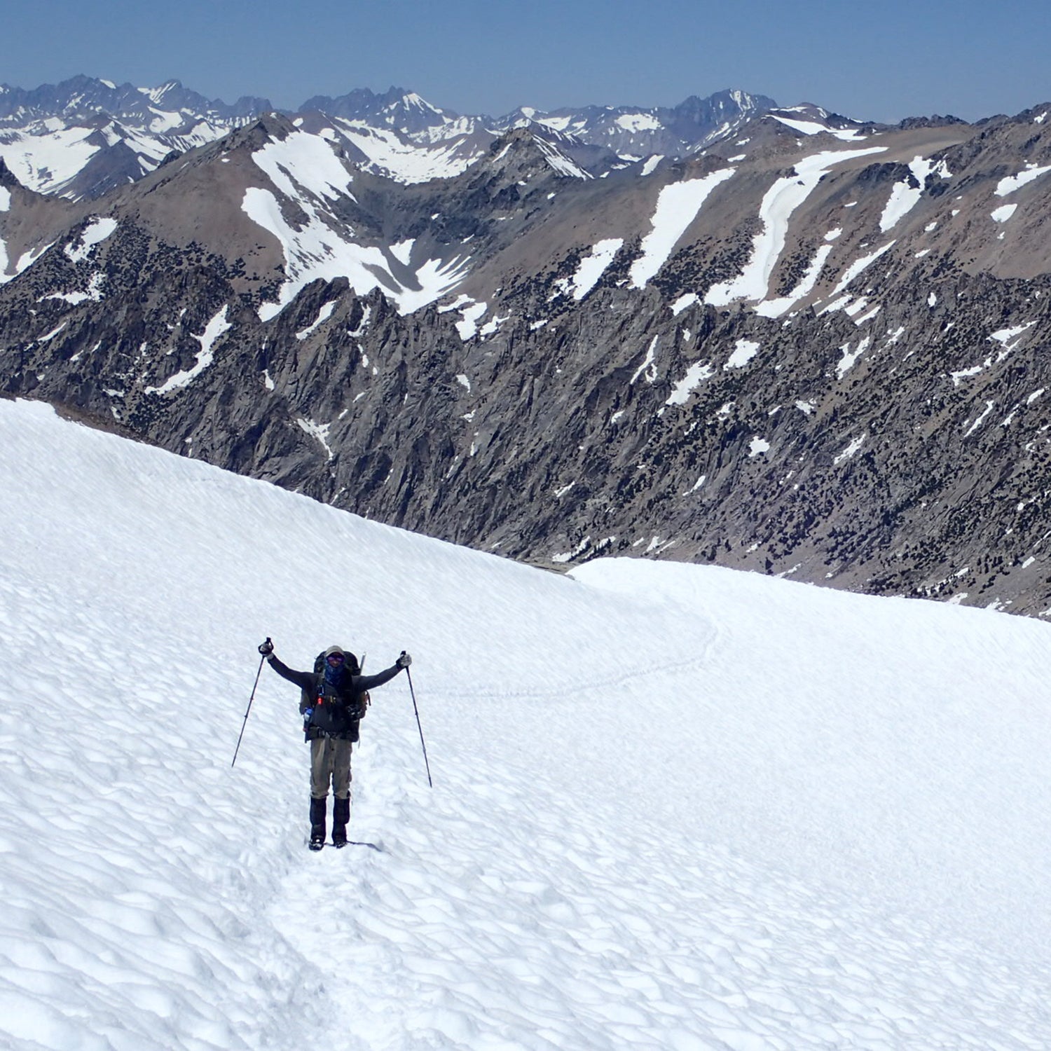 Sam Chaneles on the John Muir Trail in June 2017
