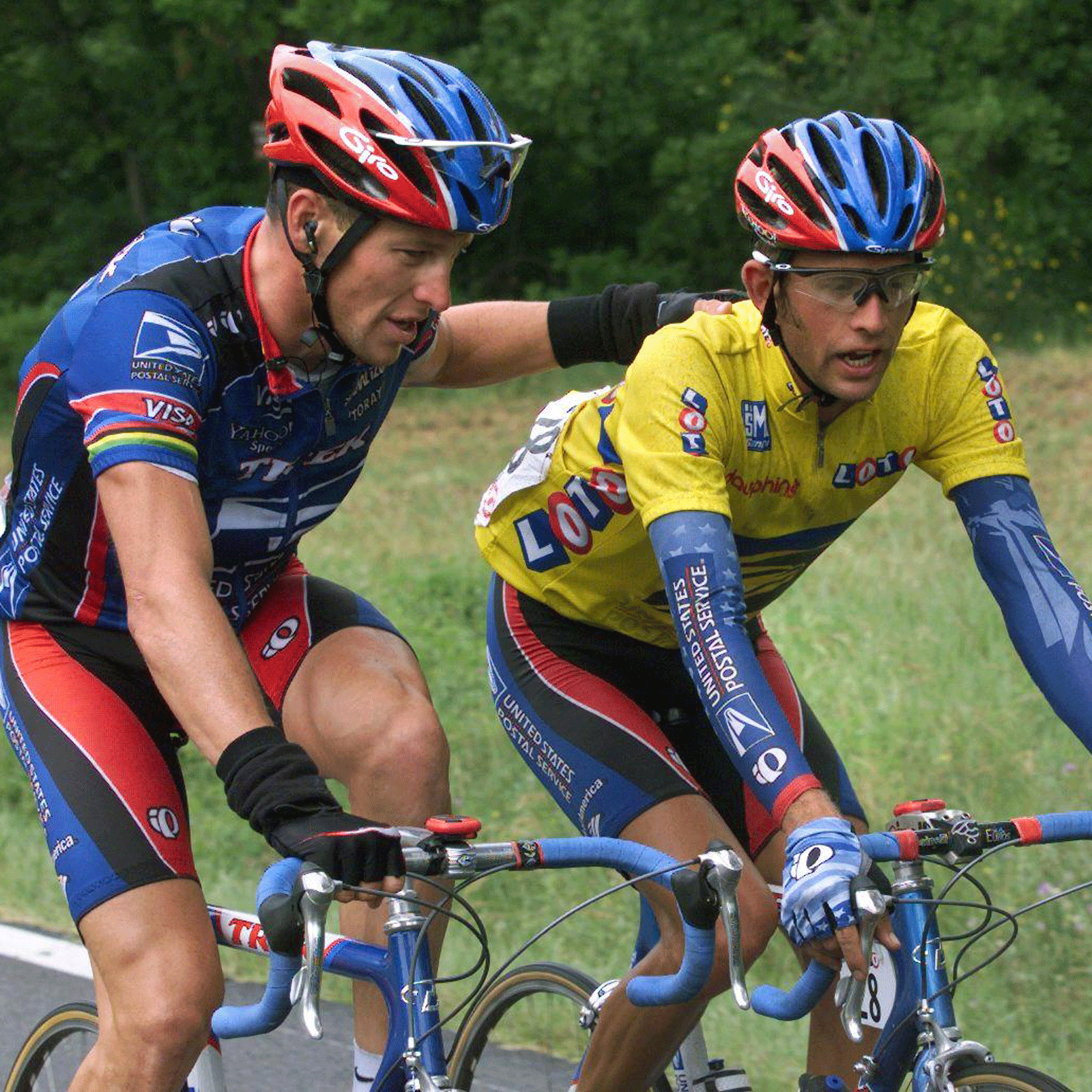 Armstrong and Vaughters riding together in 1999