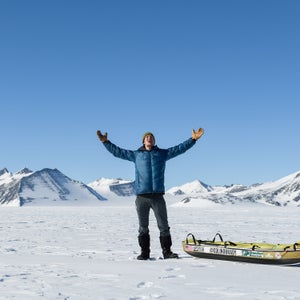 O’Brady after completing his trek across Antarctica
