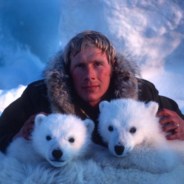 Steven Amstrup with two of his research subjects