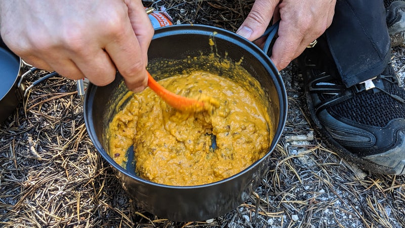 Scrape regularly to keep your eggs from scorching and sticking to the bottom of your pot.