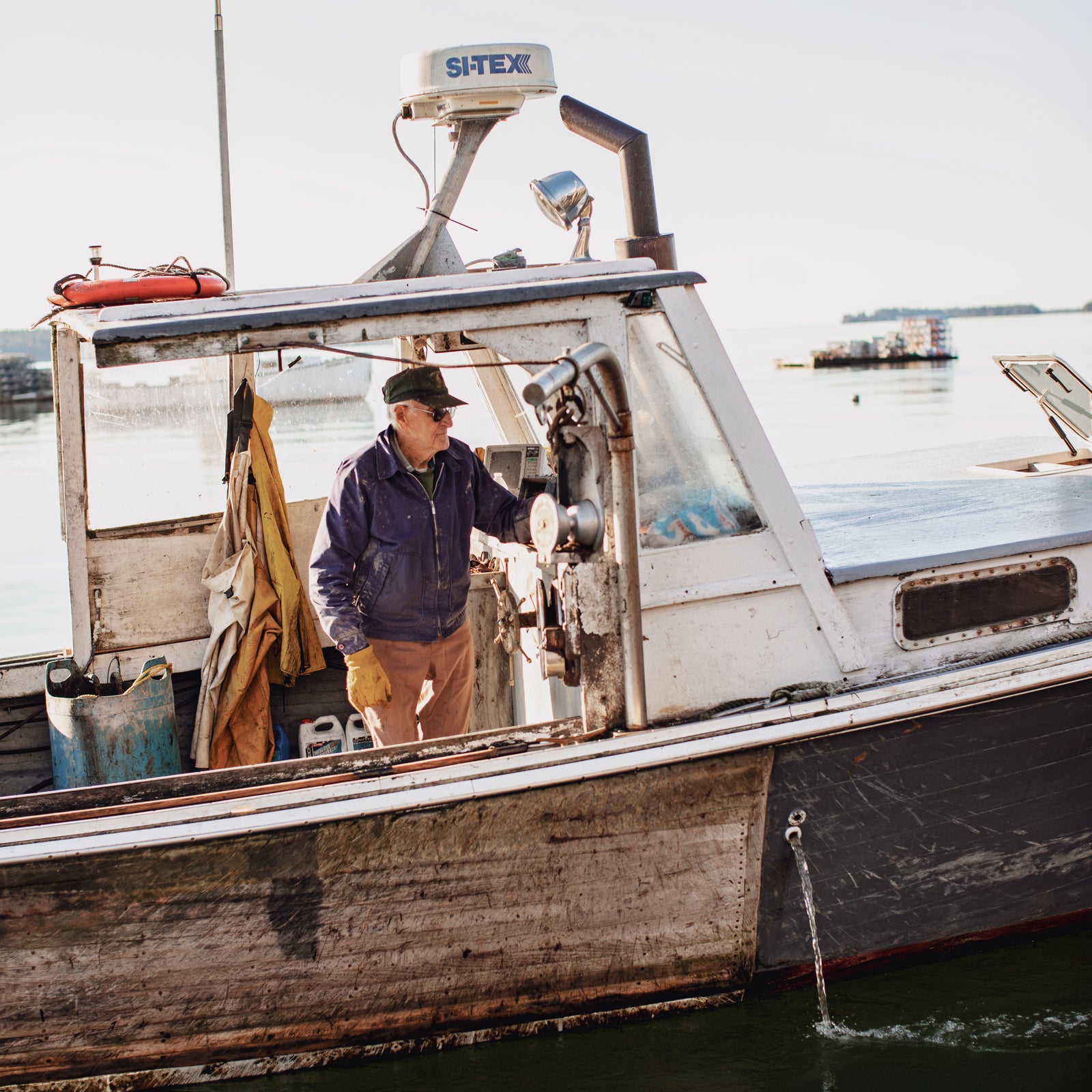 John Olson on his boat