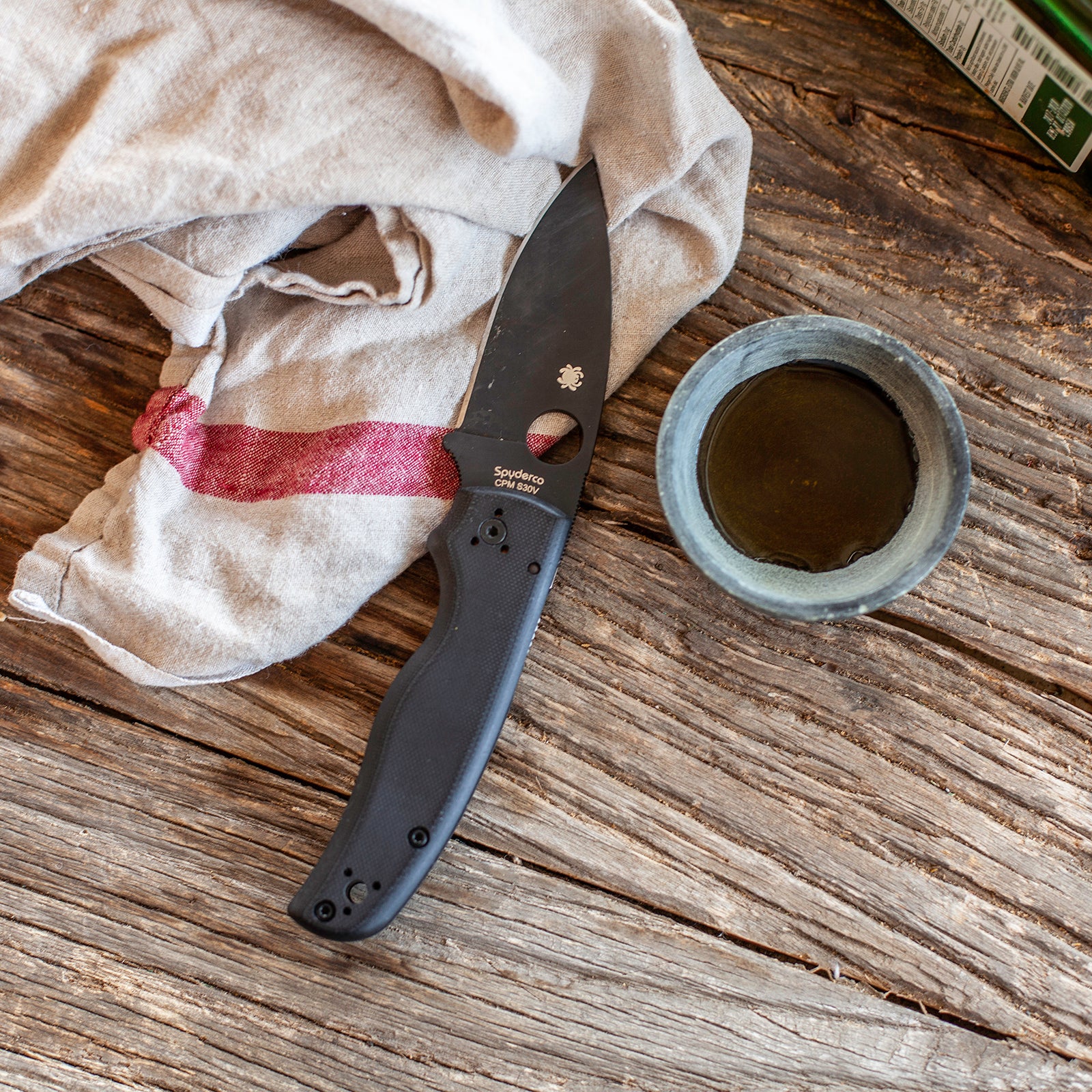 Knife on a table