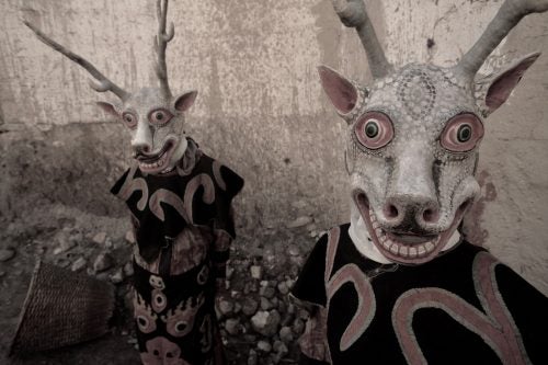 Buddhist Deer Mask, Mustang region, Nepal