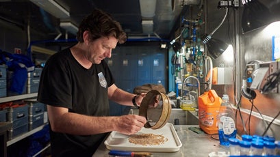 Chief Scientist Alan Jamieson in the lab