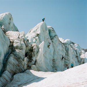 Le Probatoire climbers on the Glacier du Tour