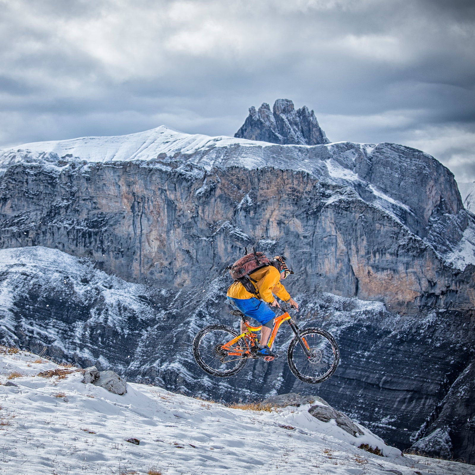 snow mountain biking