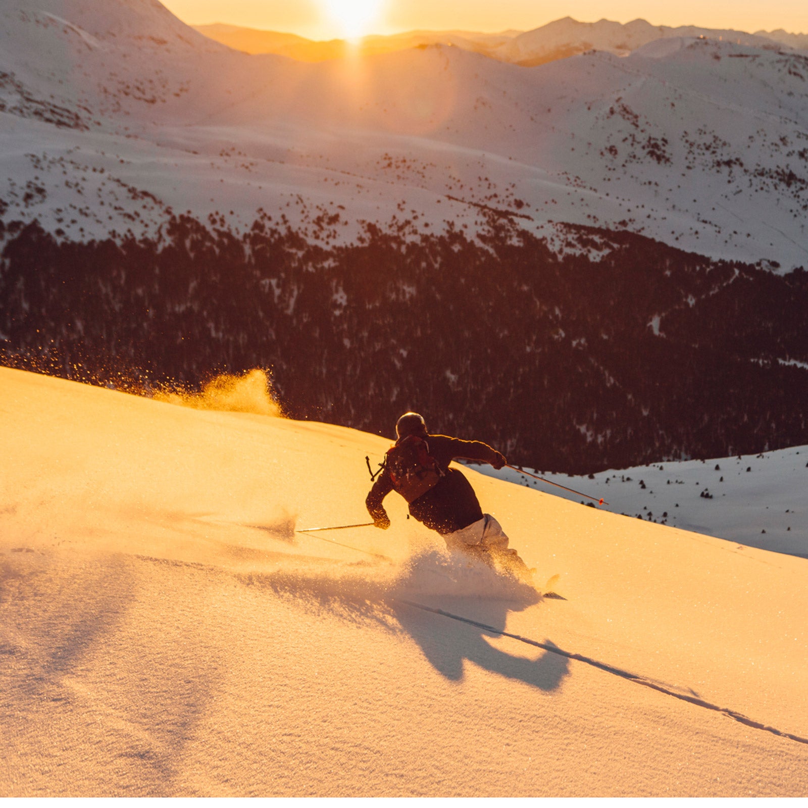skiing fast