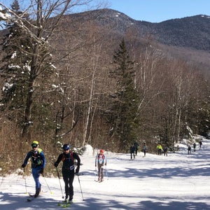 Competitors in the 2020 Last Skier Standing event at Black Mountain, New Hampshire