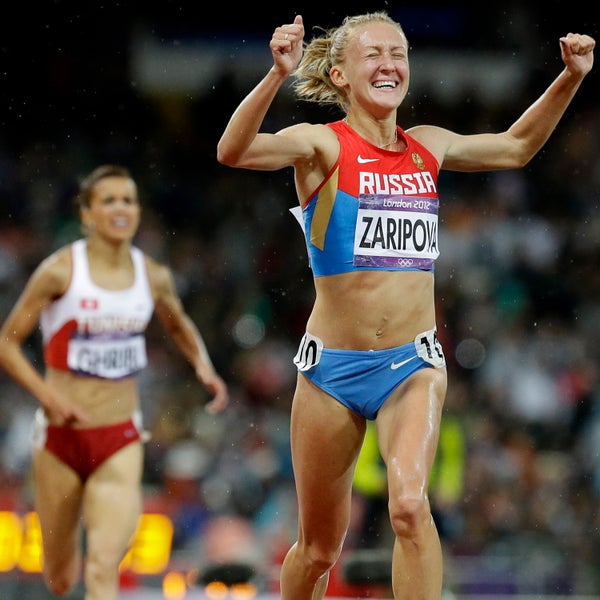Russia's Yuliya Zaripova won the women's 3000-meter steeplechase at the 2012 Olympics. She was stripped of her medal in 2016 after testing positive for a banned substance.