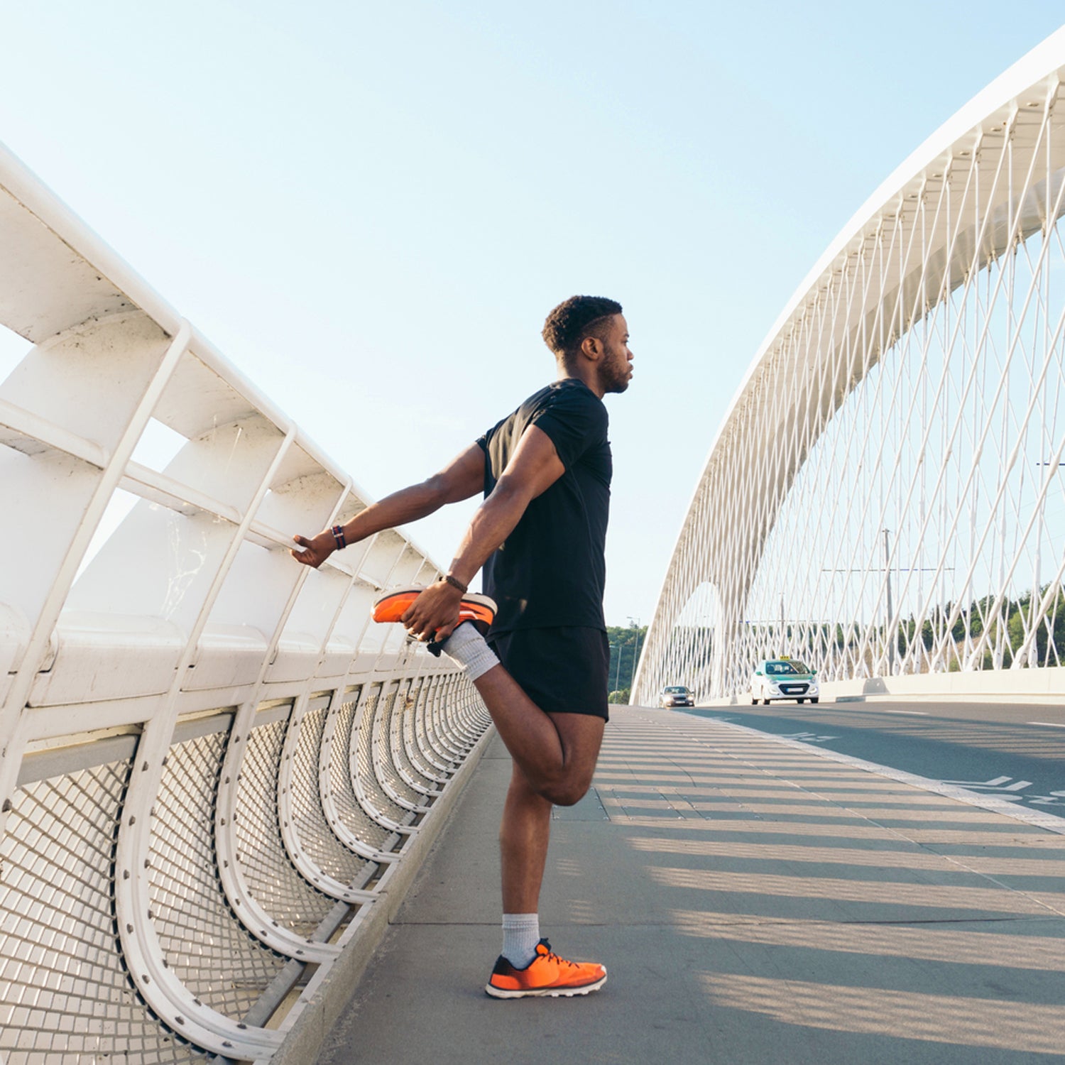 Handsome African American Man Working Out Outdoors