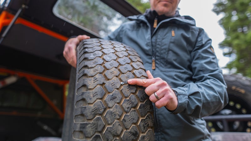Right in the middle of your tread is a good place to find a foreign object.