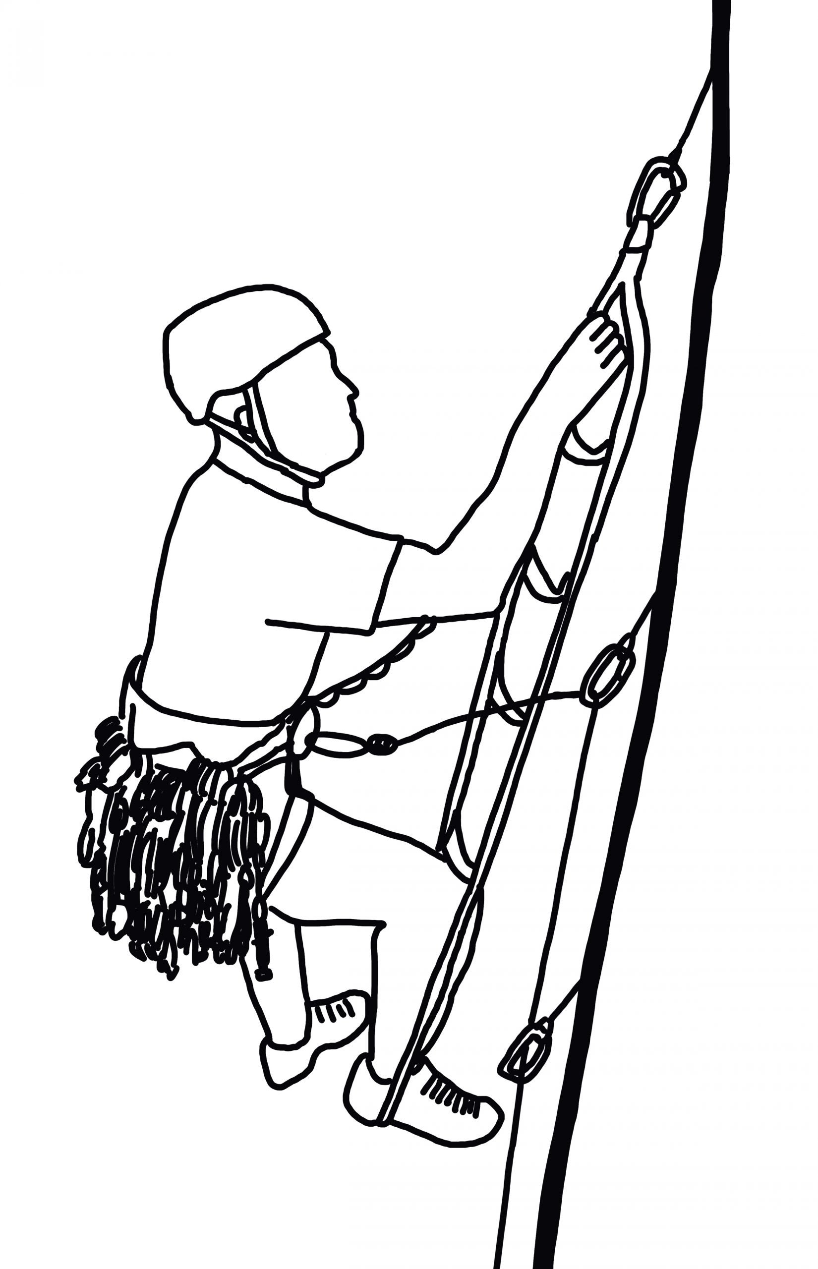 rock climbing coloring pages