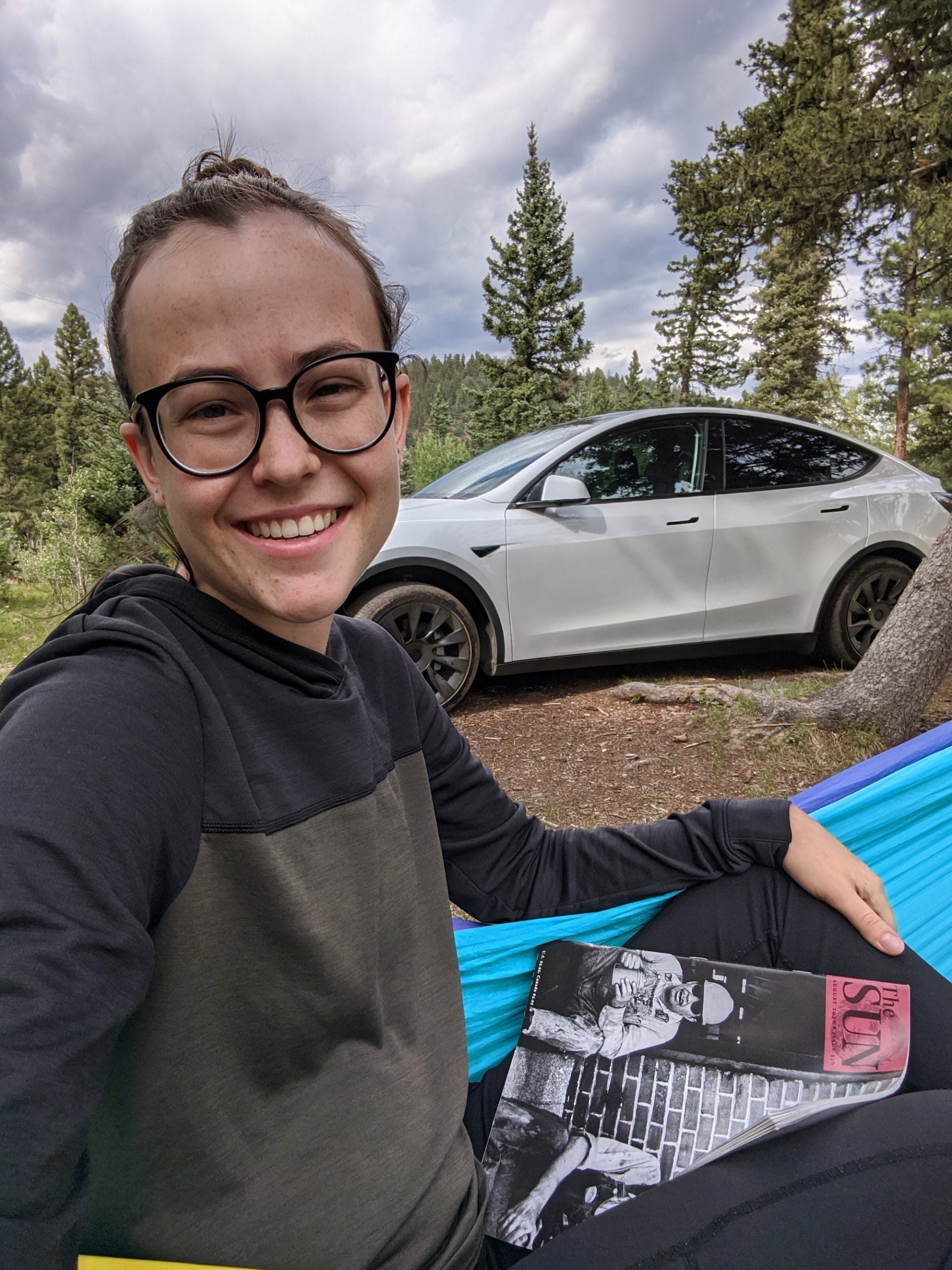The author at her campsite