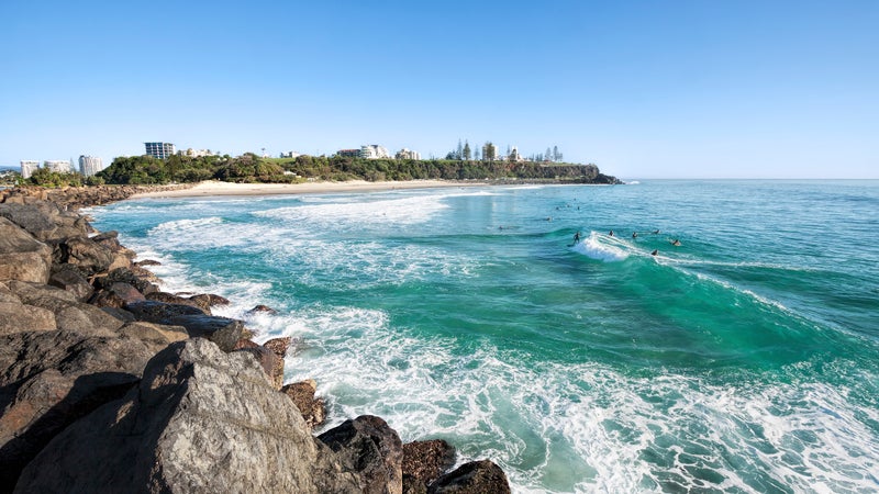 Duranbah beach and Point Danger, New South Wales, Australia