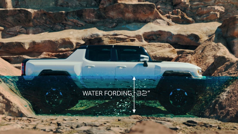 As on other EVs, the batteries, motors and other components of the electric system are totally sealed. This thing could probably drive underwater if it wasn't for fear of flooding the cabin.