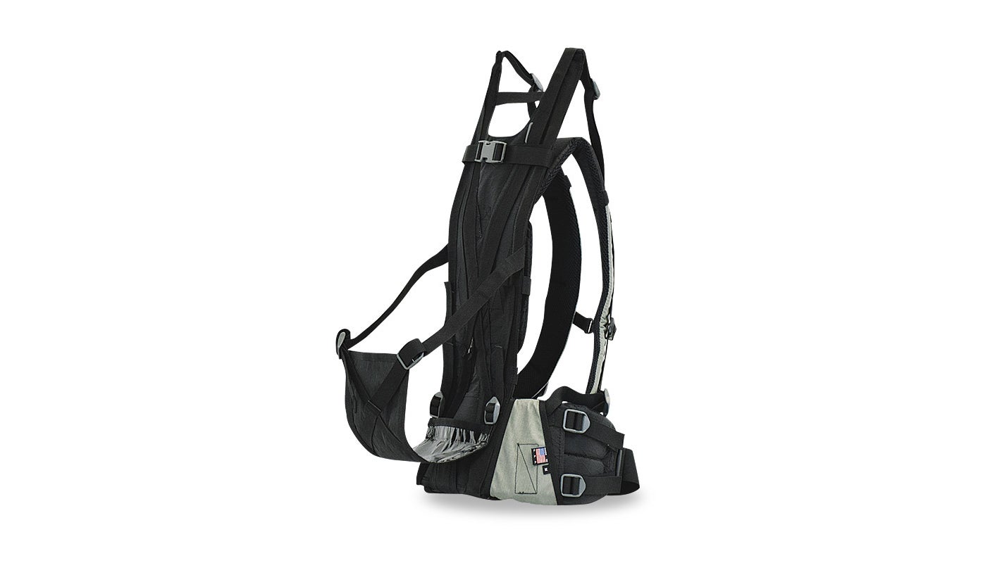The X-Curve is sold as a frame, load shelf, and hipbelt only, allowing you to add the bag or bags appropriate to your unique needs. 