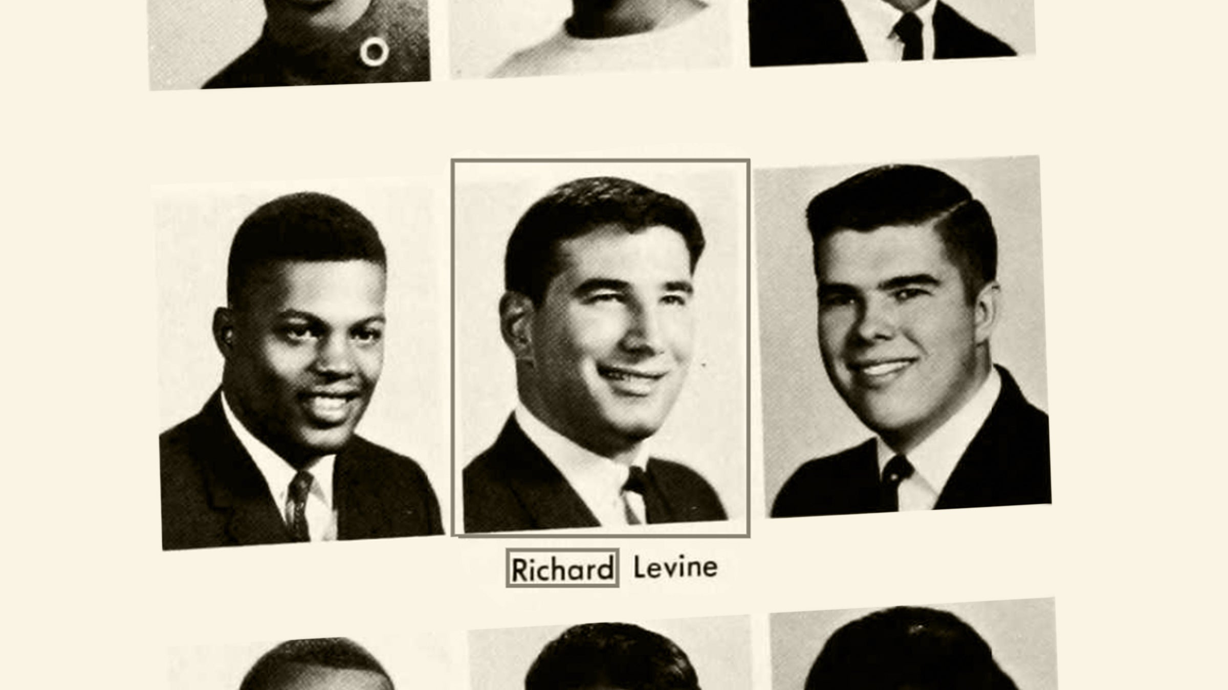 Levine in his 1963 high school yearbook