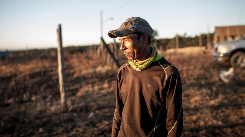 Silvino Cubesare, a Tarahumara farmer and quasi-celebrity on the international ultrarunning circuit