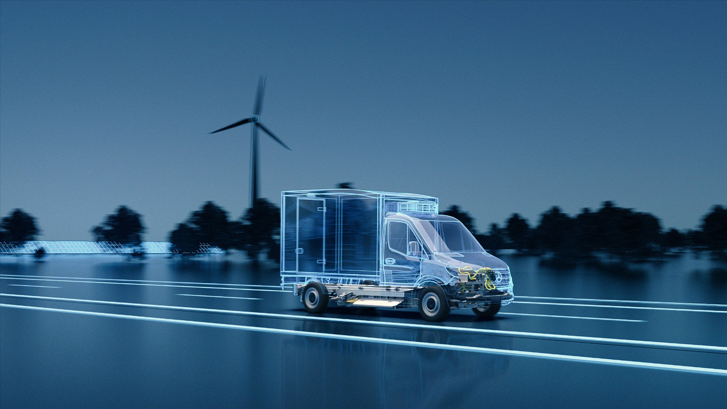 Arriving in late 2023, the all-new Sprinter will ride on a platform that can accommodate both electric and internal-combustion power trains. 