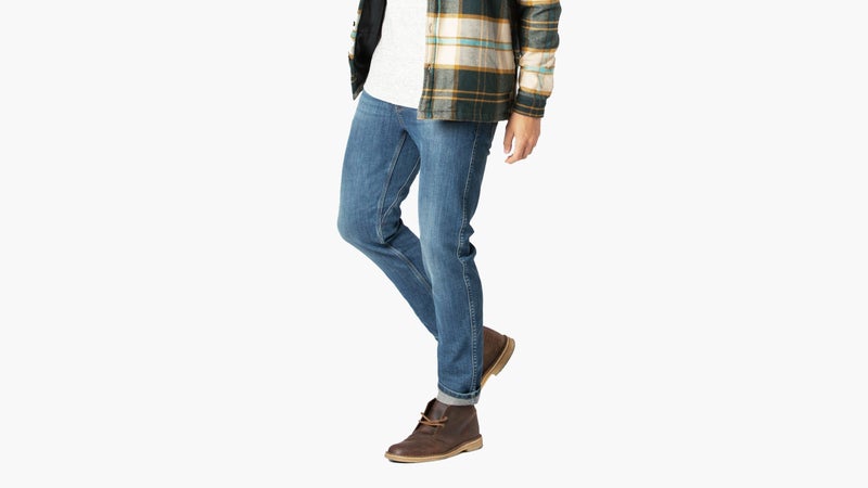 One of the best things about Duer is the wide range of available sizes. These are available in two different washes, for men and women, with multiple waist and inseam combinations.