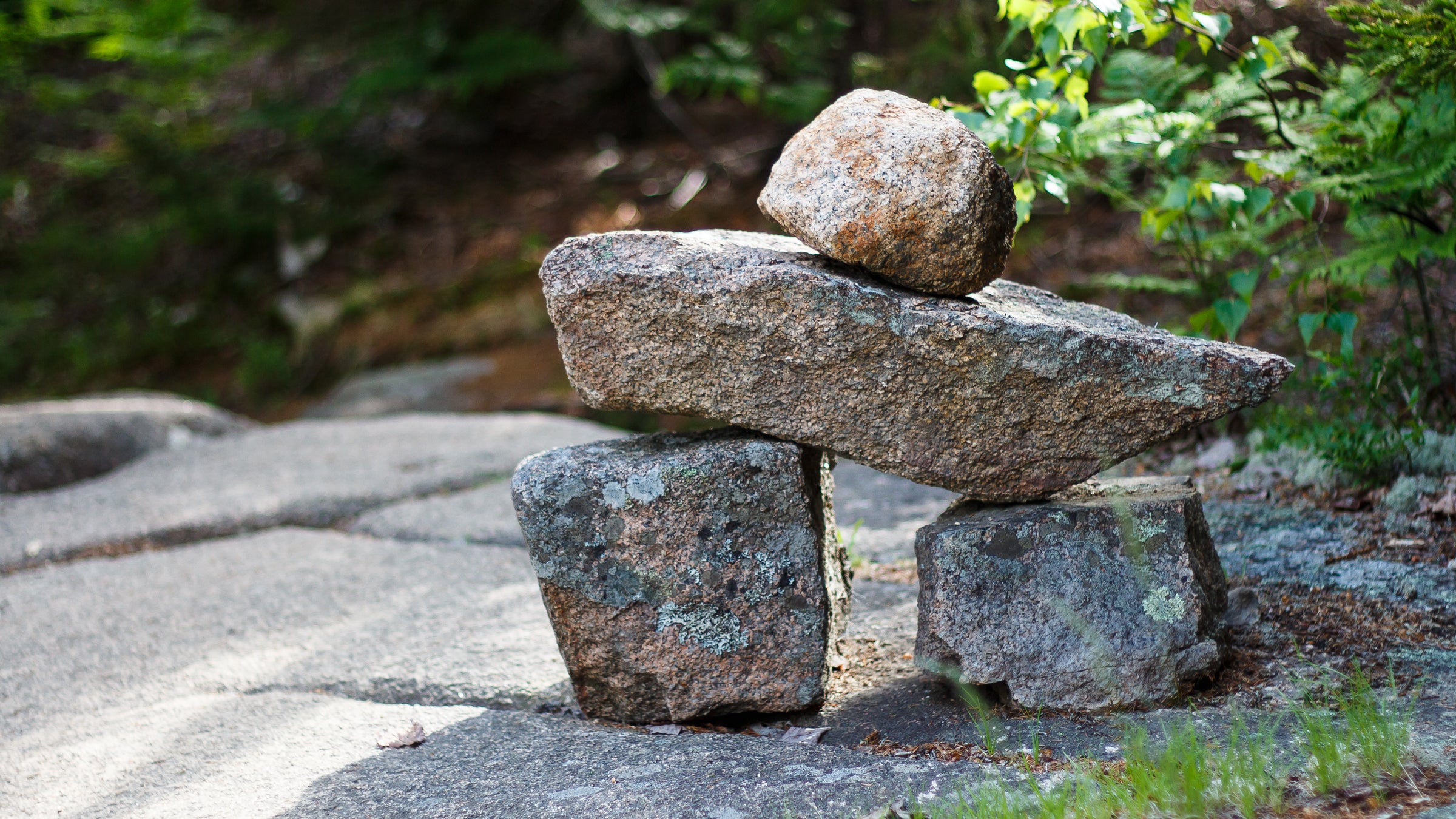 Cairn trail marker, Acadia National Park