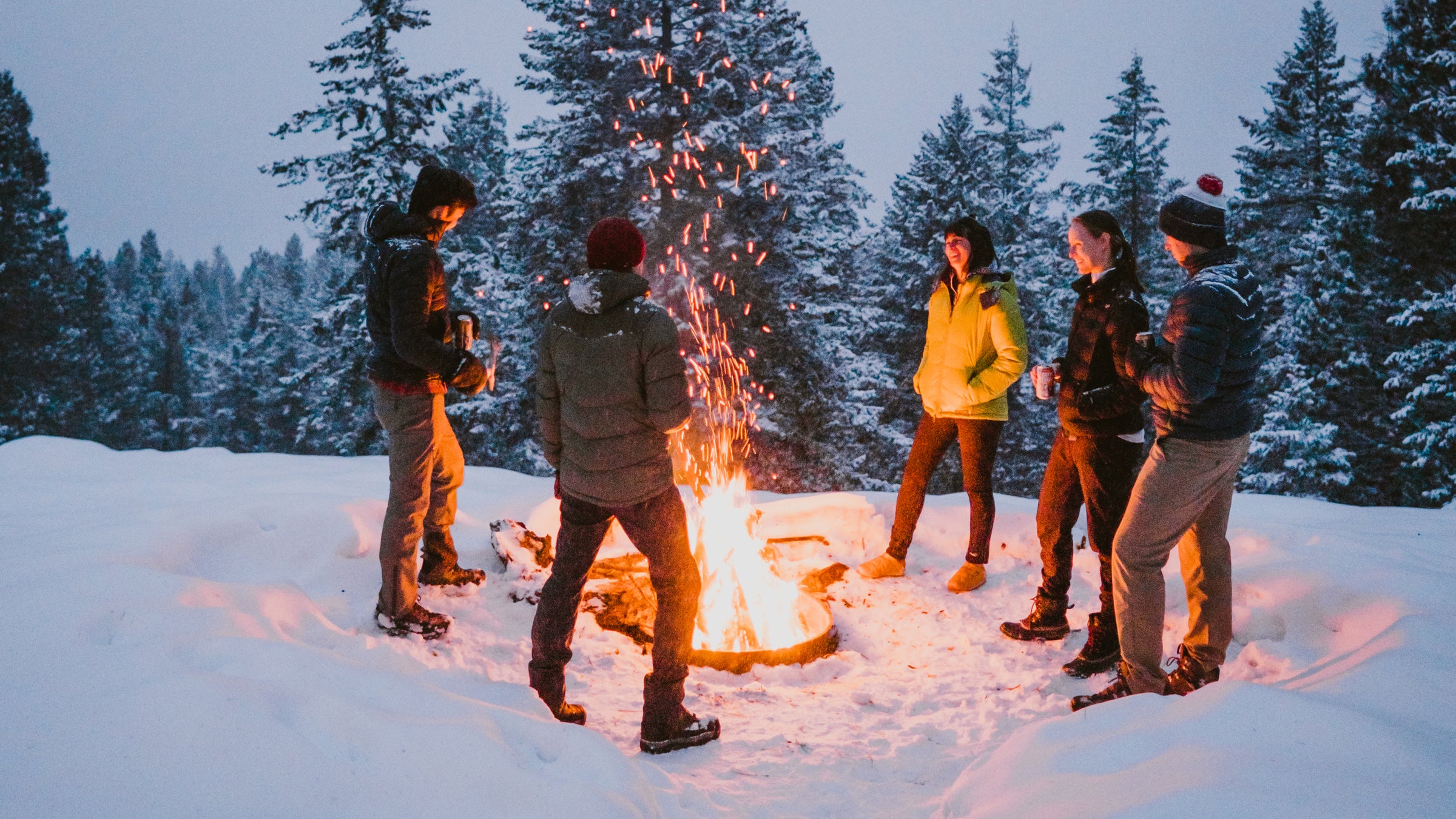 <i>Outside</i> editors huddled around fires, went on hikes, and made better coffee to get through it all.