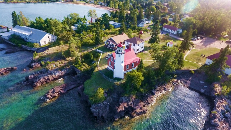 Eagle Harbor lighthouse in Michigan's Keweenaw peninsula