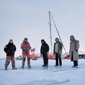 The crew of the Berserk in Antarctica, 2011