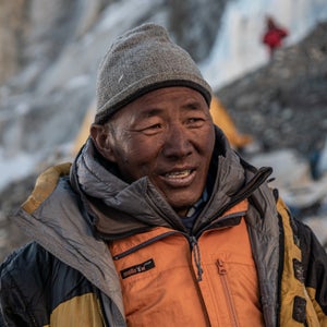 Fifty-two-year-old guide Bishnu Gurung