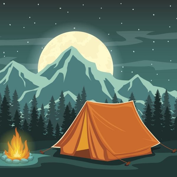 Part of the beauty of the outdoors, of camping, is that you’re getting away from other people’s expectations. It’s a perfect chance to practice letting go of your own.