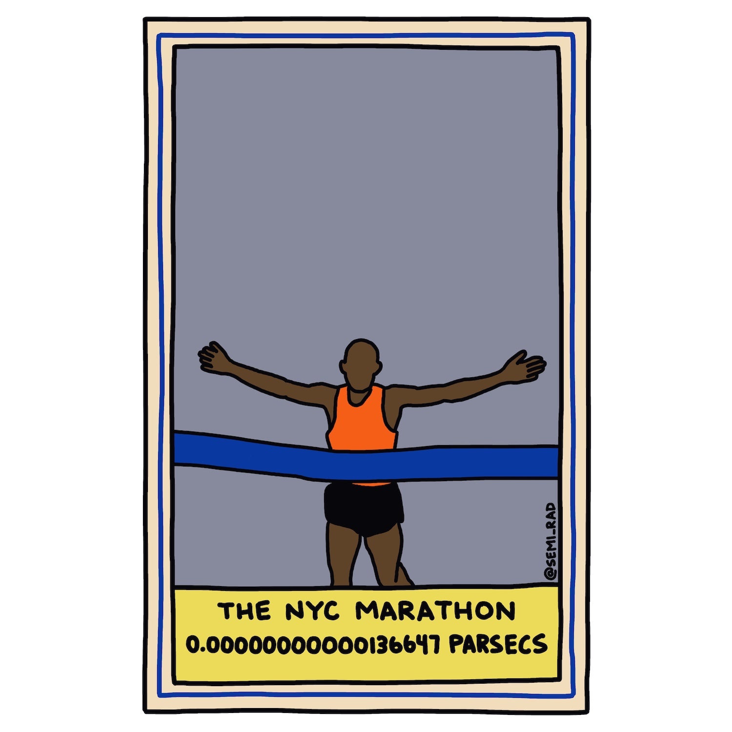 The NYC Marathon: 0.00000000000136647 Parsecs