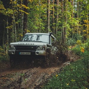 Land Rover in mud