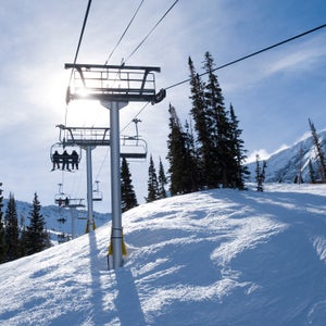 Chairlift in the winter in Utah