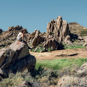 Declan Rexer (DS'19) enjoying views above still-watered pasture land