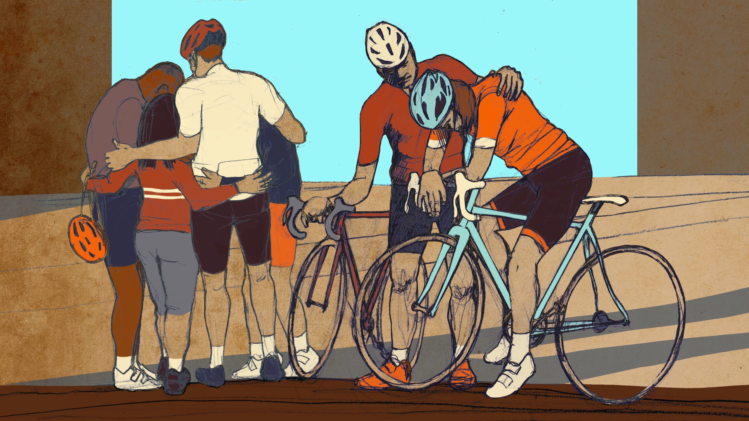 In matter of seconds, moving into view from the left, a tow truck hauling a Budget box truck careened through his red light.