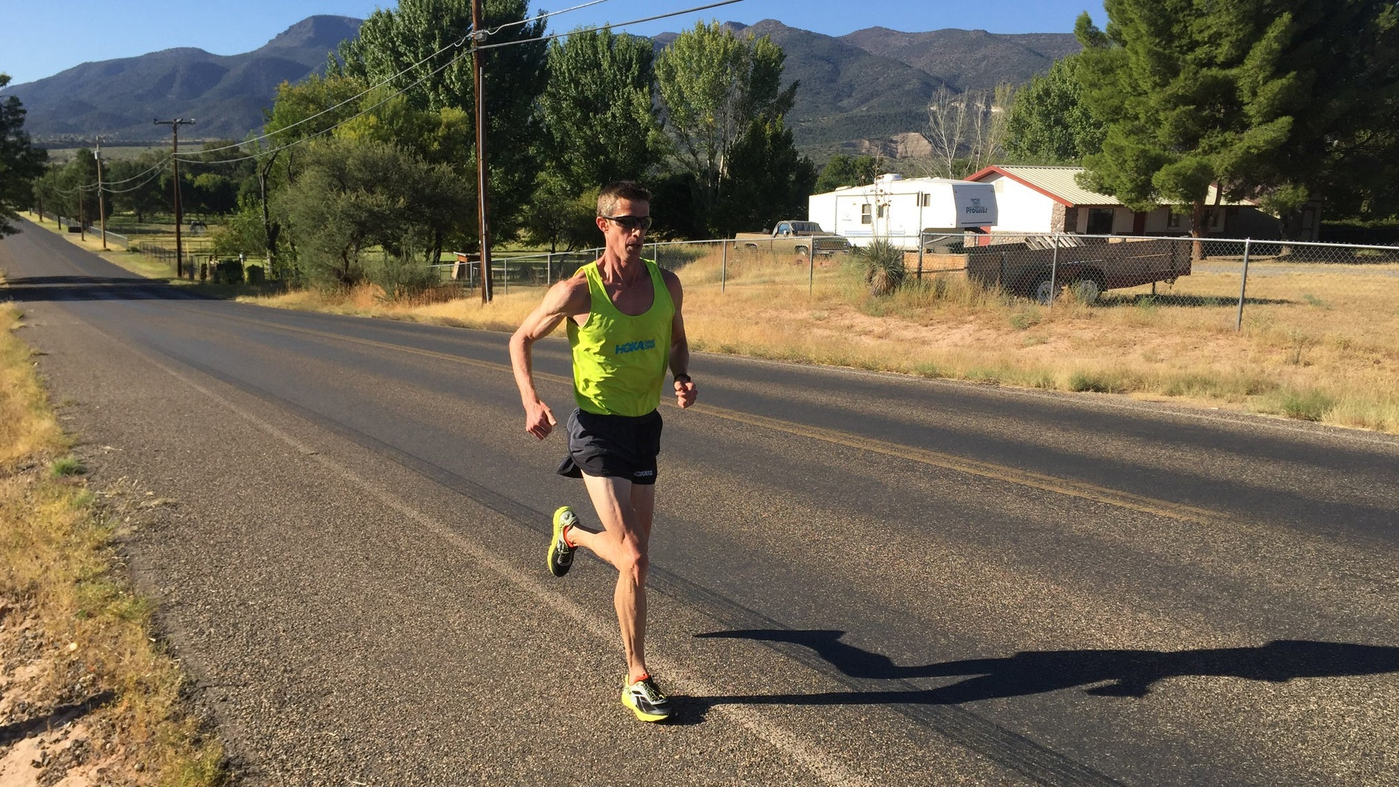 Matt Fitzgerald running in Flagstaff, AZ