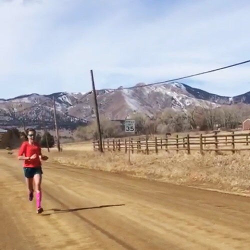 Lindsay Flanagan training mountain views