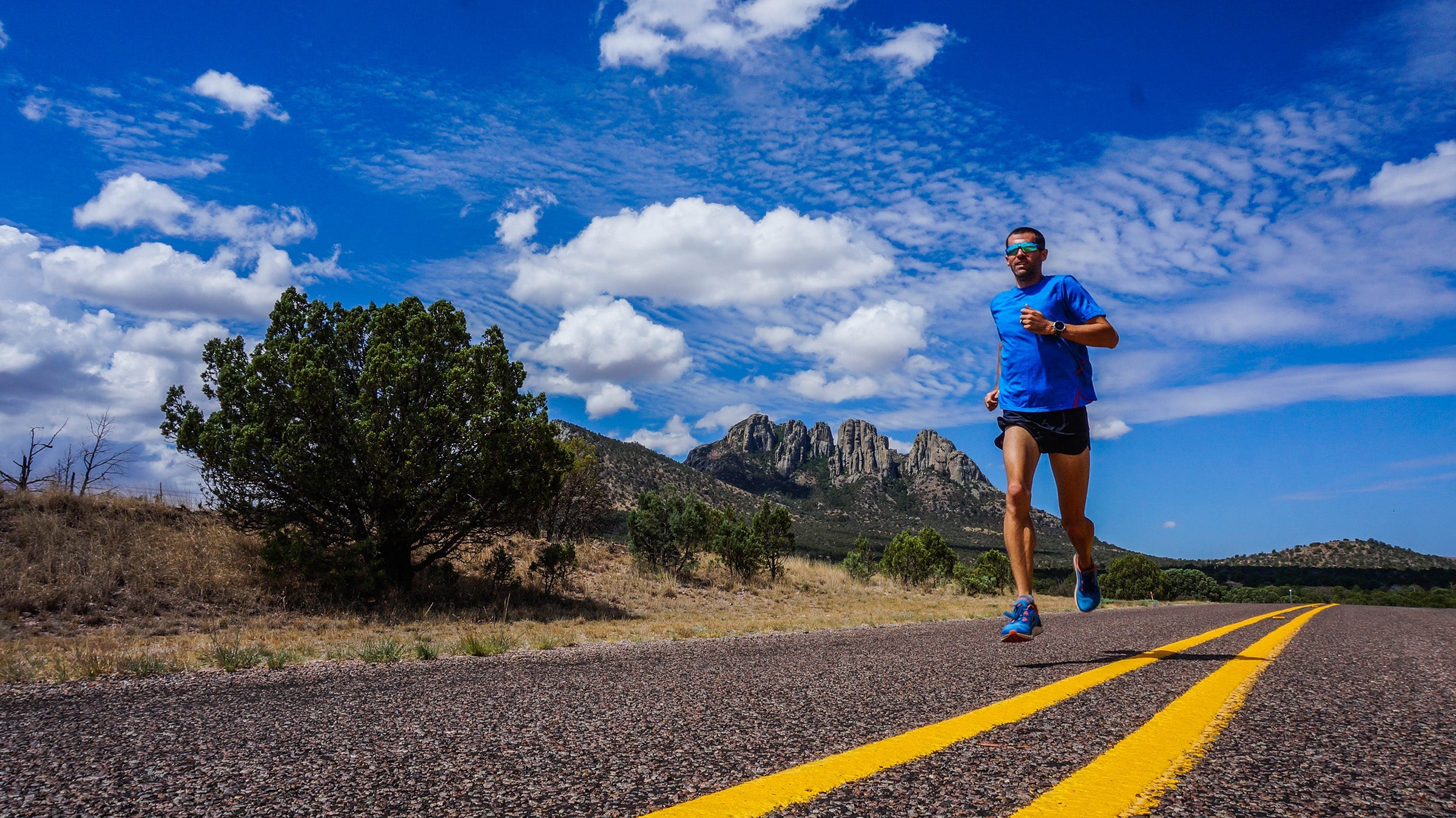 Calum Neff running in west Texas